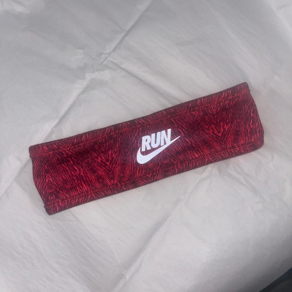NIKE Run Headband Reversible Bright Pink With Geometric Design